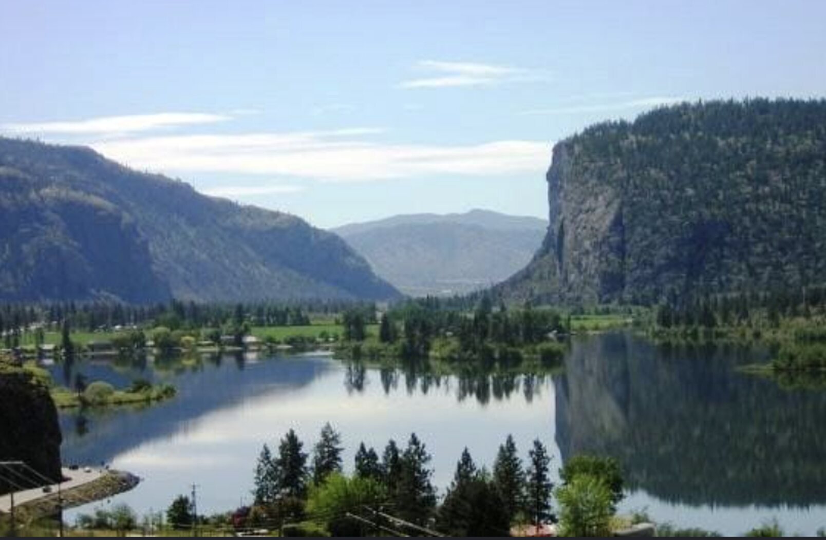 Tuc-el-Nuit Lake and the bluffs above Chilliwack, BC in the Fraser Valley